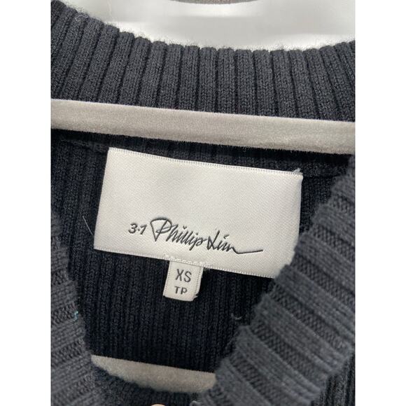 Philip Lim Sleeveless Pullover Tank Tie Hem BLACK Size XS $395 - Picture 3 of 4